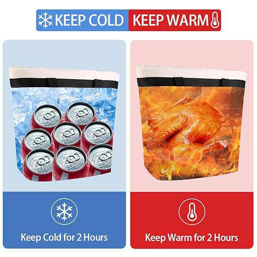 Insulated Cooler Bag, Tote Bag for Grocery Shopping, DIY Your Creative Designs - Image 7