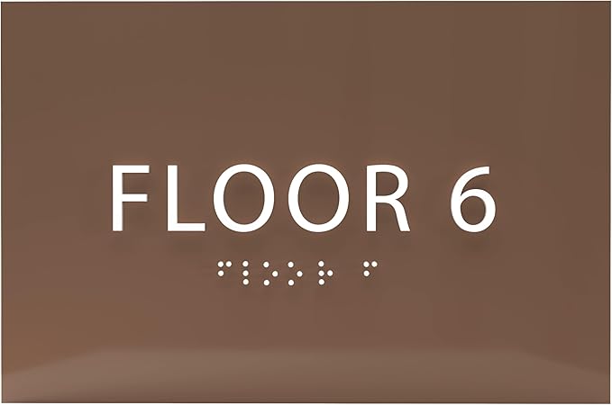 6" X4" Floor 6 Sign by ADACentralSigns