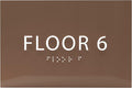 6" X4" Floor 6 Sign by ADACentralSigns