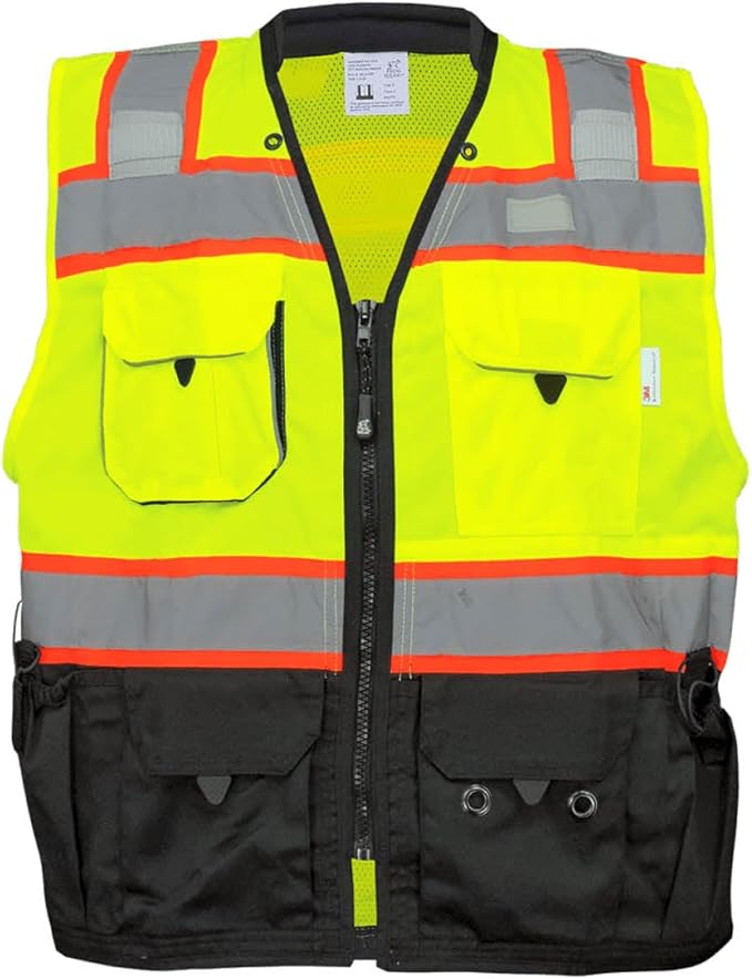 Global Glove GLO-099 Premium High-Visibility Surveyors Safety Vest, Lightweight by GlobusGlobalSafety