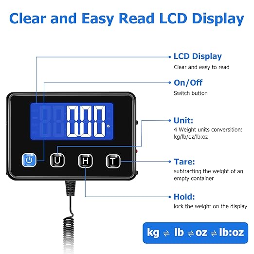 Shipping Scale, 440 lbs/0.35oz High Accurate Digital Postal Scale - Image 3