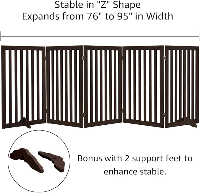 unipaws 36”H Free Standing Pet Gate - Image 4