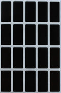 Royal Green Rectangle Sticker Black Colored File Stickers 1.57 inch x 0.75 inch by RoyalGreen