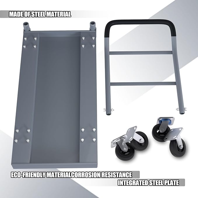 Heavy Duty Flatbed Cart, 2200LB Foldable Platform Truck Industrial Grade Weight - Image 4