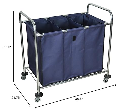 LUXOR HL15 Commercial Laundry Cart - Image 4