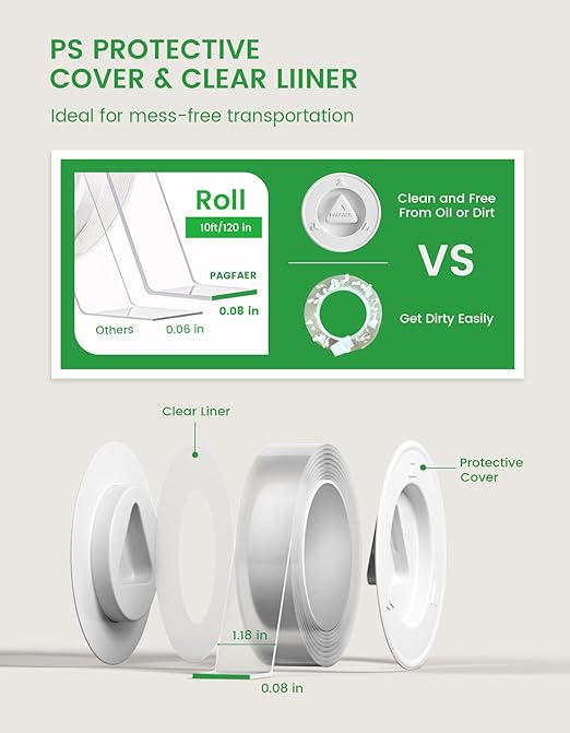 Double Sided Tape Heavy Duty, Removable Picture Hanging Strips - Image 2