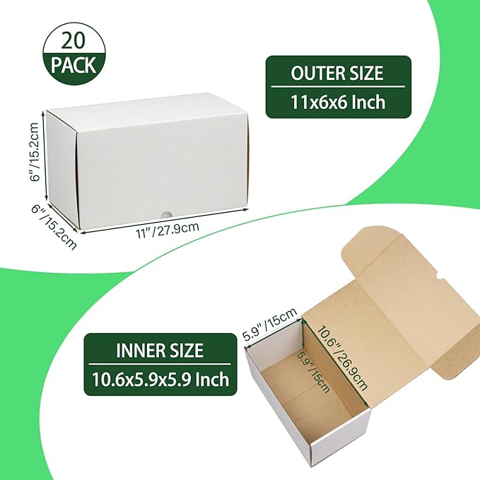 11x6x6 Inches Shipping Boxes Set of 20 - Image 2