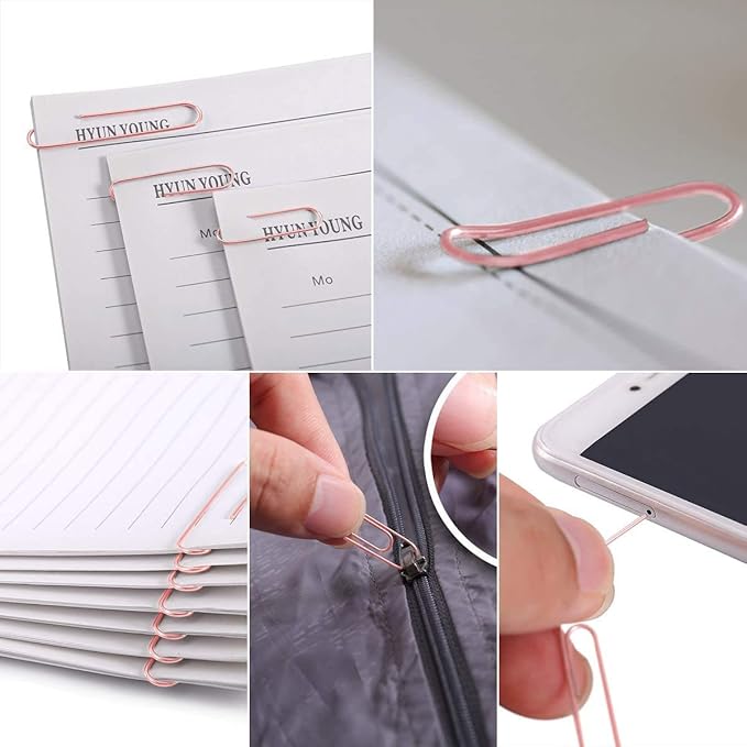 Paper Clips and Binder Clips Set, Metal Assorted Sized Binders - Image 6