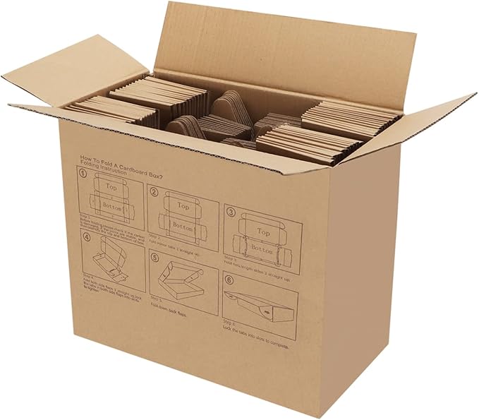 PHAREGE 6x4x3 inch Shipping Boxes Bulk 50 Pack Brown, Tab Lock Tuck Top Mailer - Image 8