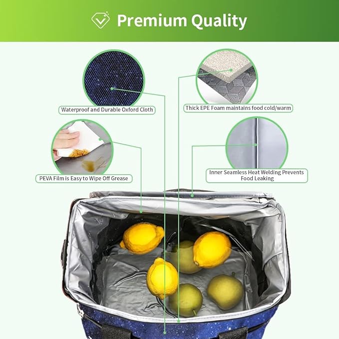 iknoe Large Cooler Bag Collapsible 24 Can Insulated Bags Leakproof Lunch Cooler - Image 4