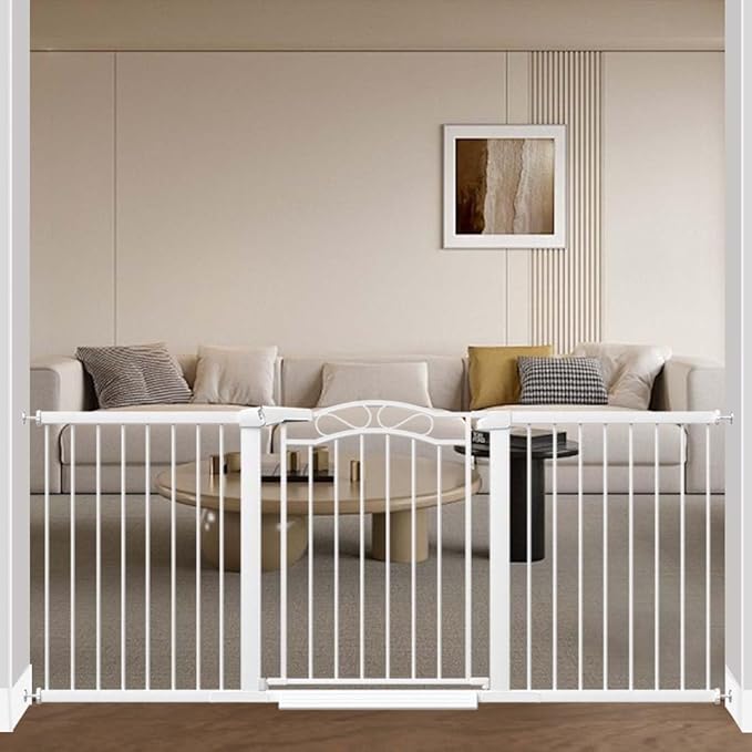 Fairy Baby 70.9"-76.3" Extra Wide Baby Gate, Pressure Mounted Auto Close Child by FairyBaby
