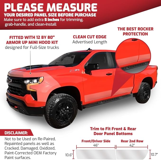 12"x 80", Mini Hood Dealership Kit Clear Paint Protection Film - Image 8