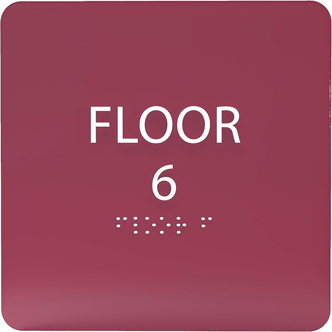6" X6" Floor 6 Sign by ADACentralSigns