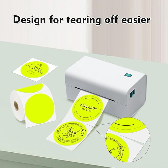 3 X 3 Inch Color Coding Dot Labels Circle Thermal Printable Waterproof 500 Pcs - Image 2