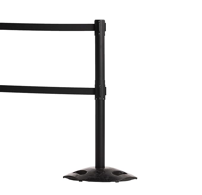 Crowd Control Warehouse CCW Set of 2 Retractable Dual Belt Stanchion Safety - Image 6