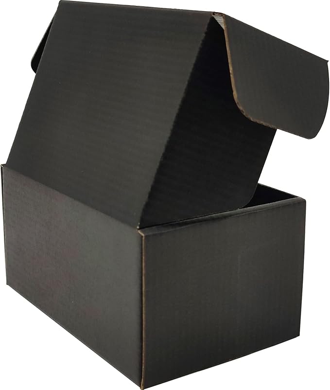 Small Black Shipping Boxes for Small Business Pack of 25-6x4x3 inches Cardboard - Image 4