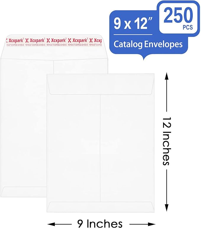 250 PCS 9x12 inches Security Catalog Envelopes Printable Self Seal Envelopes - Image 2