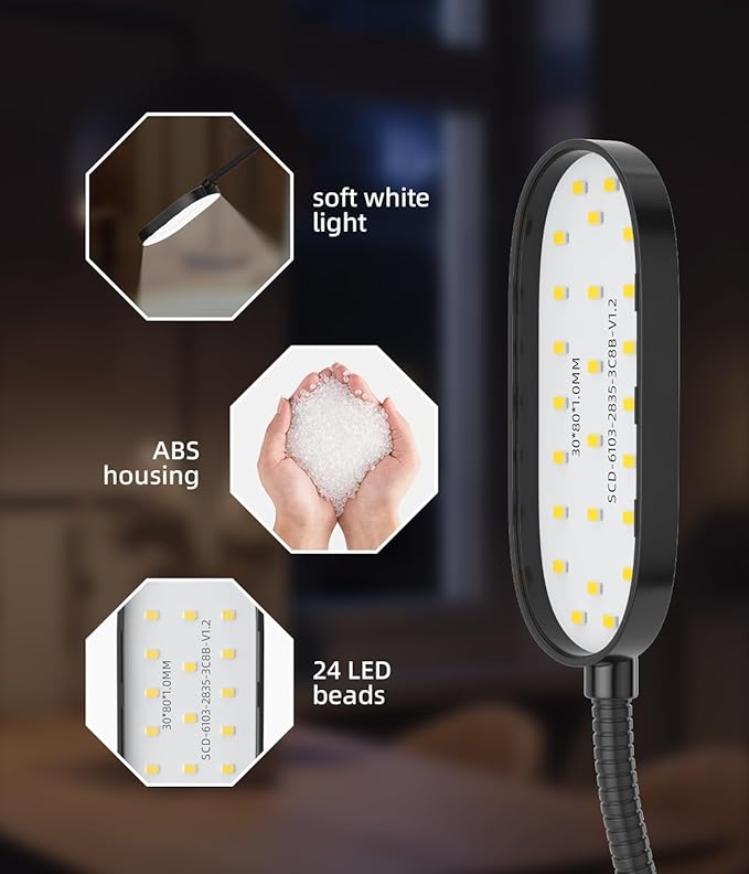 5W Magnetic Work Light, 500 Lumen LED Flexible Gooseneck Lamp - Image 3