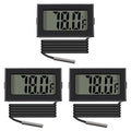 3pcs Black Digital LCD Thermometer Temperature Monitor by ACEIRMC