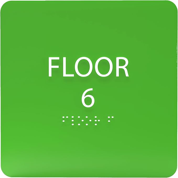 6" X6" Floor 6 Sign by ADACentralSigns