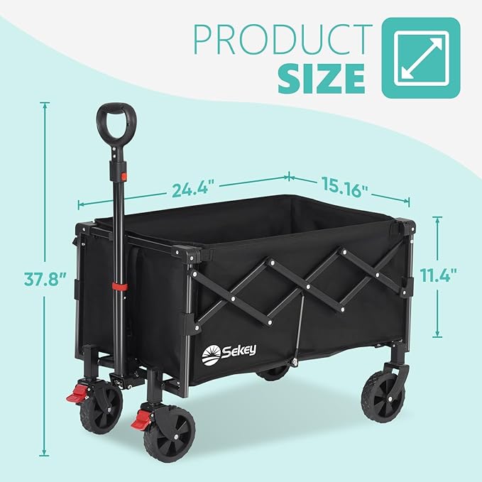 Sekey Collapsible Wagon Cart Foldable - Image 7