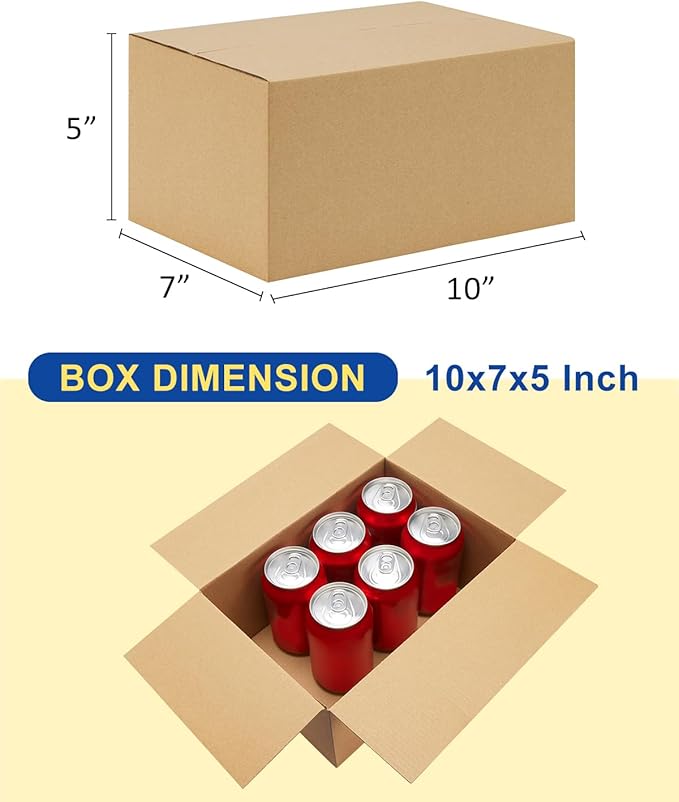 40-Pack-Small-Shipping-Boxes-10x7x5, - Image 3