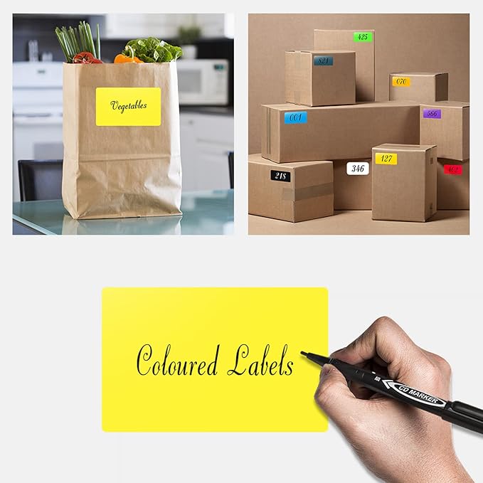 Rectangle Labels Sticker 3×5 Inch Vinyl Floor Stickers Color Coding Name Tags - Image 2