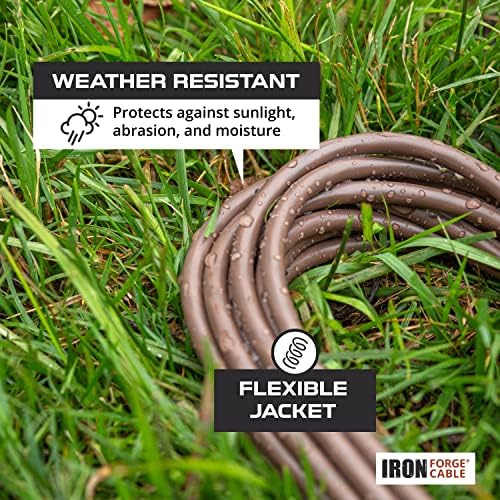Iron Forge Cable 16 Gauge Brown Extension Cord Multi Outlet, 75 Ft - SJTW - Image 3
