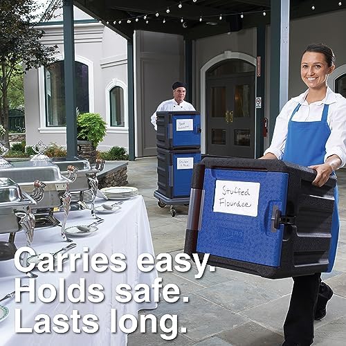 METRO Mightylite ML300-BU Front-Loading Insulated Pan Carrier - Professional-Grade Multipurpose Food Carrier and Catering Food Warmer - 45 qt or 4 Pan Capacity - Blue - Image 6