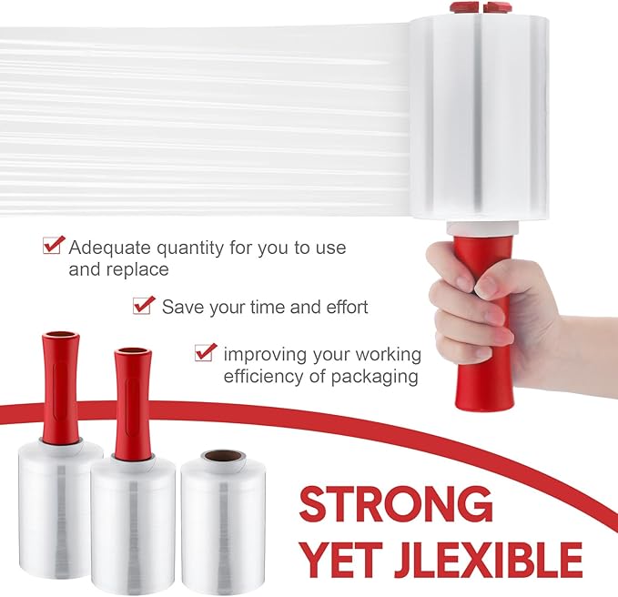 Jutom 16 Pcs Stretch Wrap Roll Plastic Wrap - Image 3