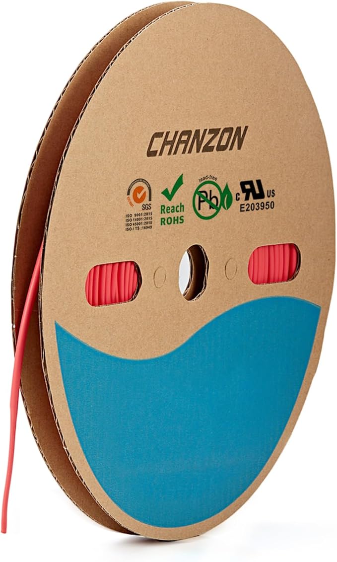 Chanzon 3:1 Ratio - 80ft Roll - Heat Shrink Tubing 3/32" - Marine Grade by Chanzon