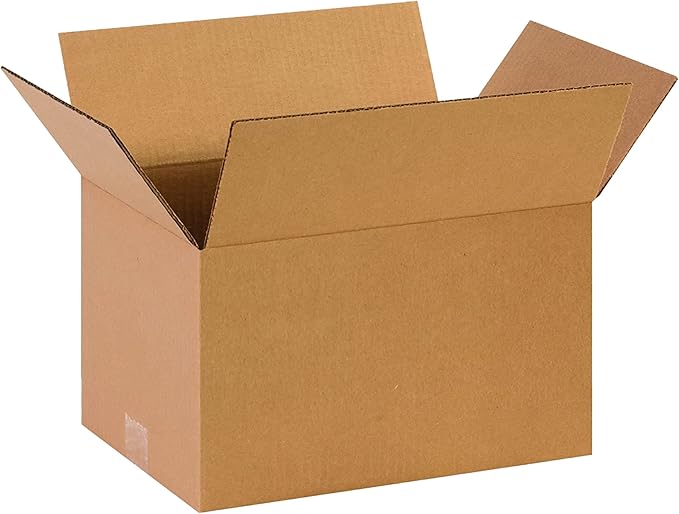 Partners Brand 14x10x8 Corrugated Cardboard Boxes, Storage Box by Partners+Brand