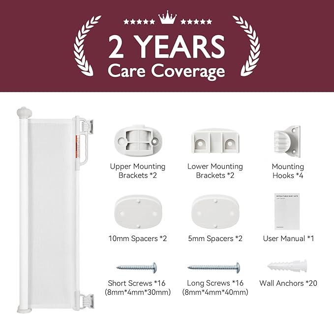 Retractable Baby Gate, Momcozy Extra Wide Mesh Baby Gates - Image 6