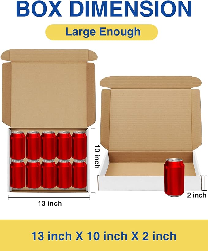 Shipping-Boxes-13x10x2 Inches: 25 Pack-Cardboard-Boxes-for-Packaging, - Image 2
