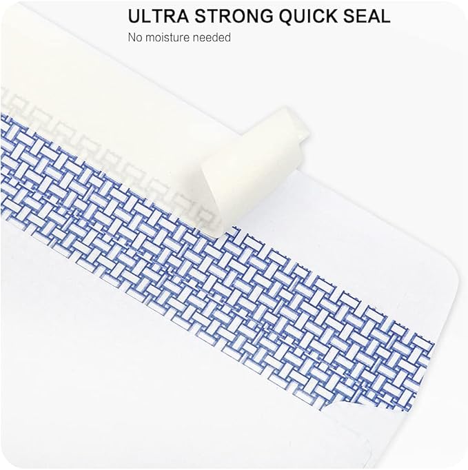 HERKKA #10 Security Self-Seal Envelopes, No.10 Windowless Bussiness Envelopes - Image 5