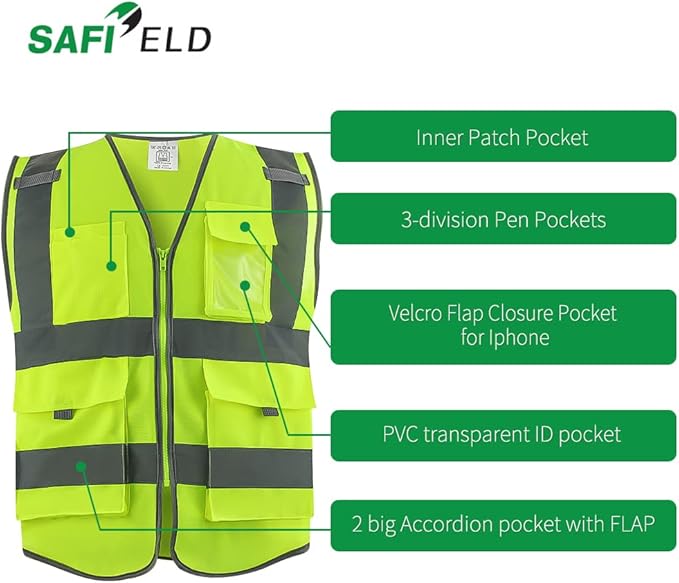 Safety Reflective Work Vest 6 Pack - Image 2