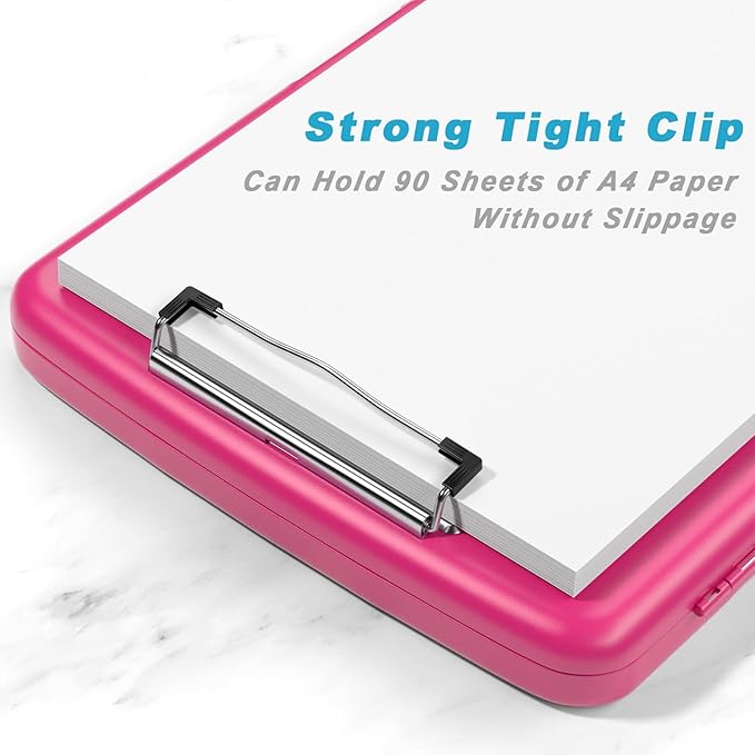 Rimilak Plastic Clipboard with Storage, 8.5 x 11 High Capacity Folio Nursing - Image 3
