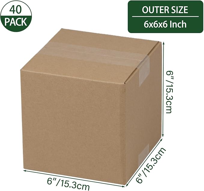 6x6x6 Inches Shipping Boxes Set of 40 - Image 2