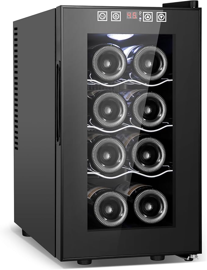 Tylza 8 Bottles Wine Fridge, Wine Cellar by TYLZA