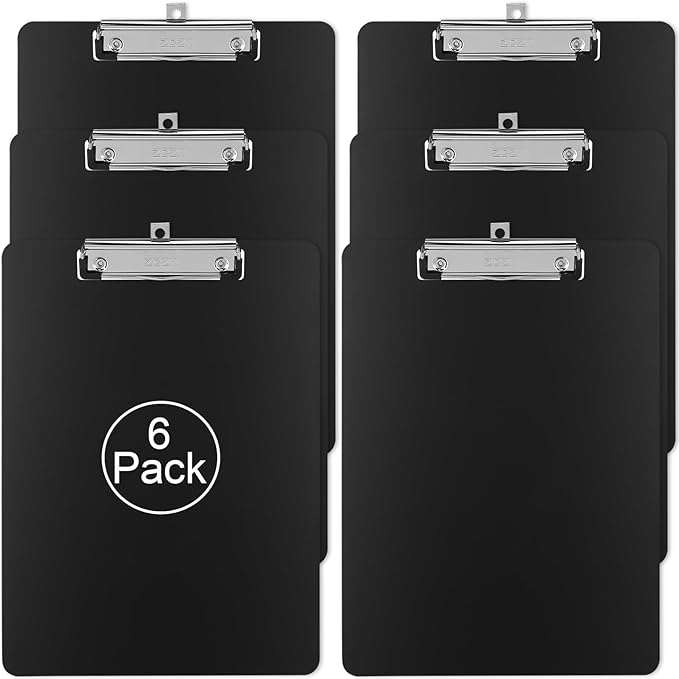 ZCZN Metal Clipboards, 6 Pack Heavy Duty Aluminum Clipboards 12 x 9 Inches by ZCZN
