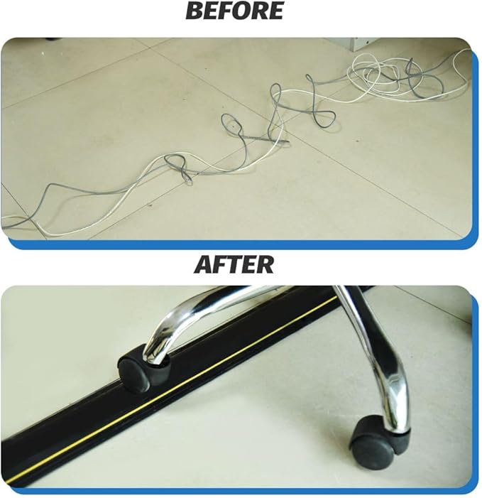 10FT Floor Cord Cover, Heavy Duty PVC Floor Cable Cover, Wire Cover to Protect - Image 7