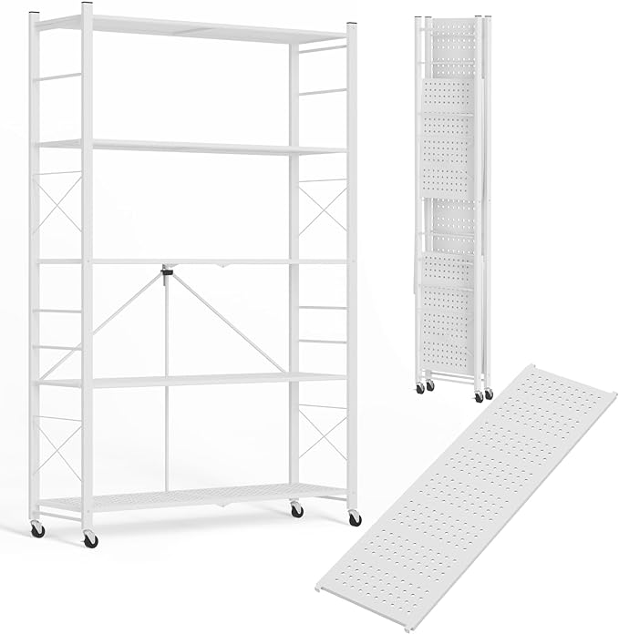 ALANNG 40" W Foldable 5-Tier Storage Shelves by ALANNG