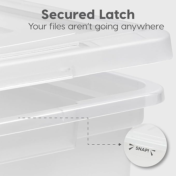 IRIS USA File Box, Plastic File Organizer - Image 5