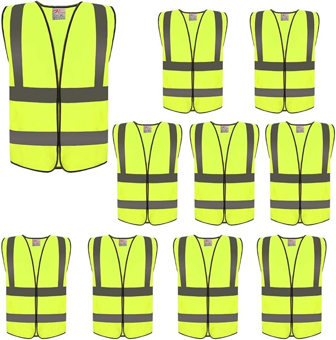 zojo High Visibility Reflective Vests, Adjustable Size, Lightweight Mesh Fabric by zojo