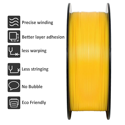Geeetech Yellow PLA Filament 1.75mm, 3D Printer Filament Dimensional Accuracy - Image 2