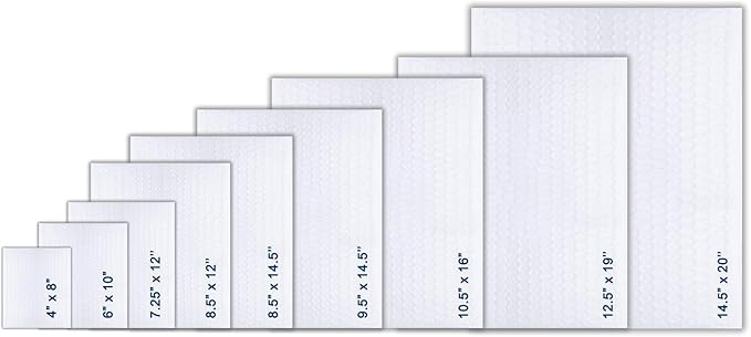 7.25x12 inches Poly Bubble Mailer Self Seal Bubble Shipping Envelopes 2.5 Mil - Image 2