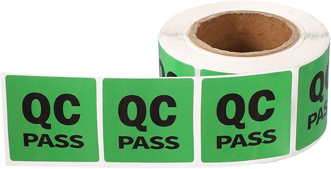 PATIKIL 360 Pcs 1 Roll QC Pass Labels, 1.5 Inch Square Inventory Control by PATIKIL