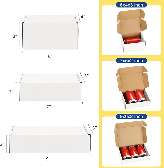 Assorted-Sizes-Shipping-Boxes-45-Pack: 6x4x3 & 7x5x2 & 9x6x2 - Image 2