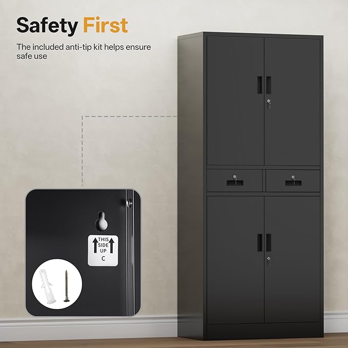 Metal Storage Cabinet，71" Garage Storage Cabinet - Image 9