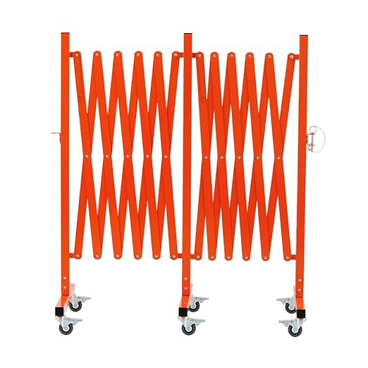 GYMTIME Expandable Metal Barricade, Portable Safety Barrier by GYMTIME